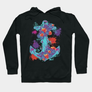 Floral anchor Hoodie